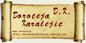 Doroteja Karalejić vizit kartica